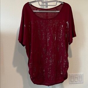 Elegant Burgundy Women's Top